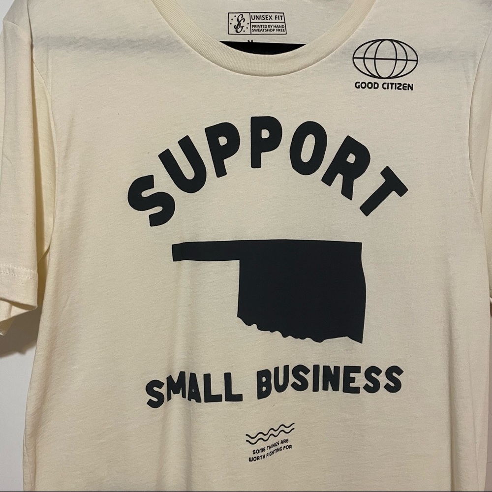 Oklahoma Support Small Business Tshirt NWOT
